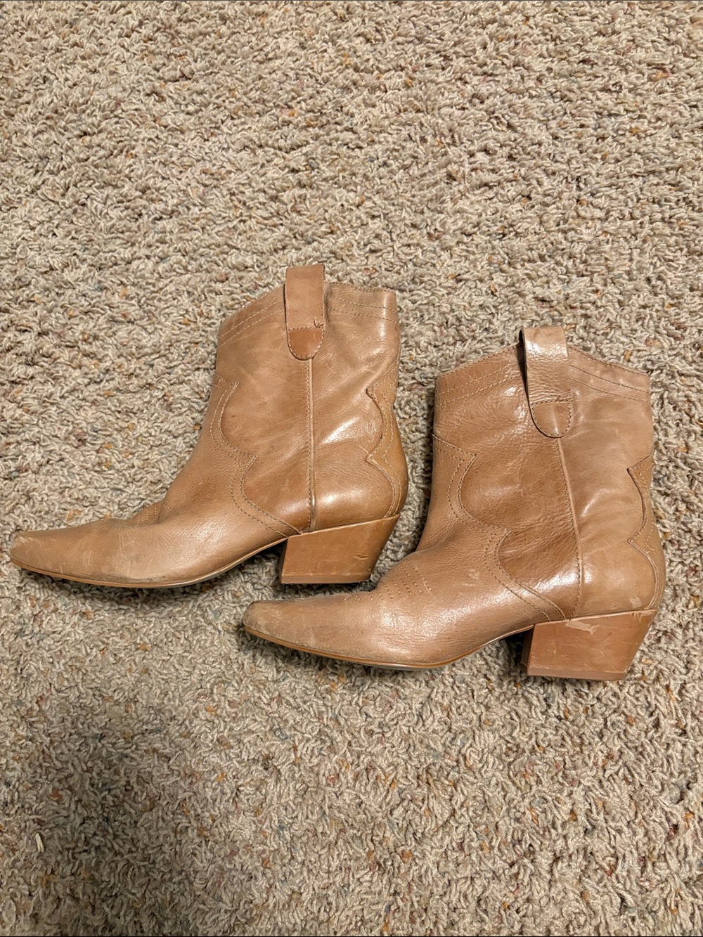Matisse Tan Western Ankle Booties - Picture 2 of 15